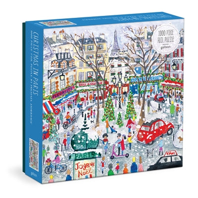 Michael Storrings Christmas in Paris 1000 Piece Foil Puzzle by Galison