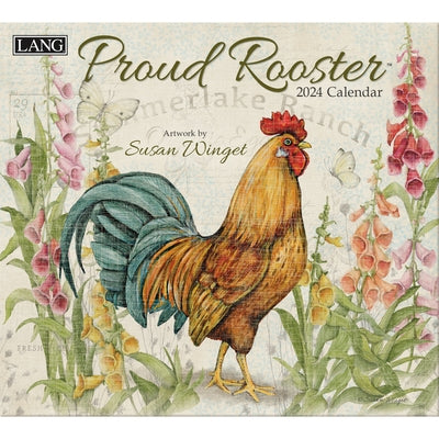 Proud Rooster(tm) 2024 Wall Calendar by Winget, Susan
