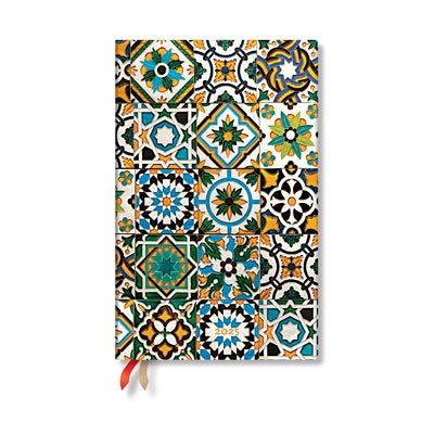 Paperblanks 2025 Weekly Planner Porto Portuguese Tiles 12-Month Maxi Horizontal Elastic Band 160 Pg 100 GSM by Paperblanks