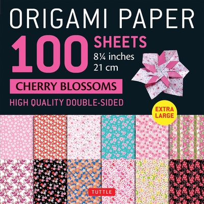 Origami Paper 100 Sheets Cherry Blossoms 8 1/4 (21 CM): Extra Large Double-Sided Origami Sheets Printed with 12 Different Color Combinations (Instruct by Tuttle Studio