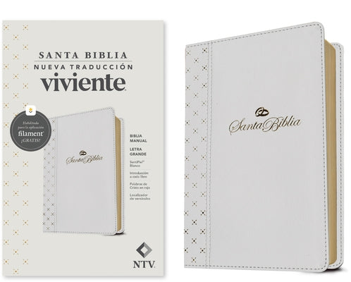 Biblia Manual Ntv, Letra Grande Con Filament (Sentipiel, Blanco, Letra Roja) by Tyndale