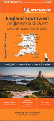 Michelin Map Great Britain: Wales, the Midlands, South West England 503 by Michelin