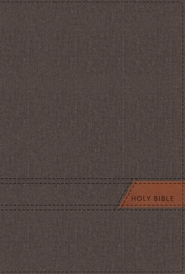 Niv, Thinline Bible, Large Print, Cloth Flexcover, Gray, Red Letter, Thumb Indexed, Comfort Print by Zondervan