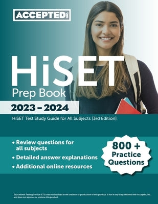 HiSET Prep Book 2023-2024: 800+ Practice Questions, HiSET Test Study Guide for All Subjects by Cox, Jonathan