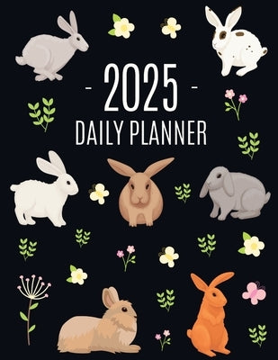 Rabbit Planner 2025: Cute Year Organizer with Bunnies: For an Easy Overview of All Your Appointments! Beautiful Hare Scheduler: January-Dec by Press, Happy Oak Tree