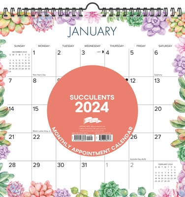 Succulents 2024 12 X 12 Spiral Wall Calendar by Willow Creek Press
