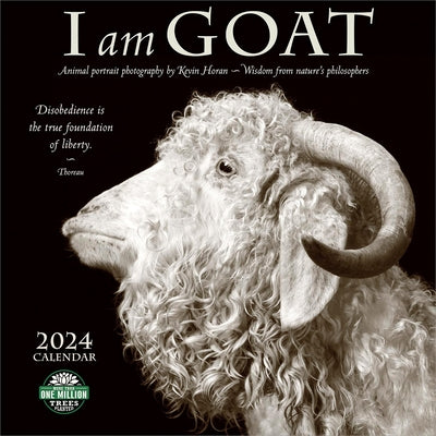 I Am Goat 2024 Wall Calendar: Animal Portrait Photography by Kevin Horan and Wisdom from Nature's Philosophers by Amber Lotus Publishing