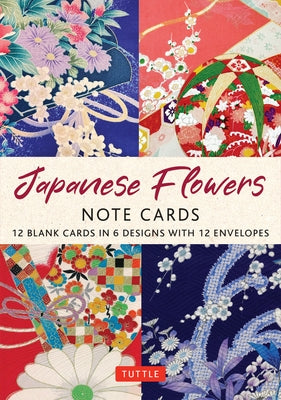 Japanese Flowers, 12 Note Cards: 12 Blank Cards in 6 Lovely Designs (2 Each) with 12 Patterned Envelopes by Tuttle Studio