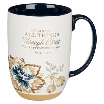 Christian Art Gifts Large Coffee & Tea Inspirational Scripture Mug for Women: I Can Do All Things Through Christ - Encouraging Bible Verse Drinkware, by Christian Art Gifts