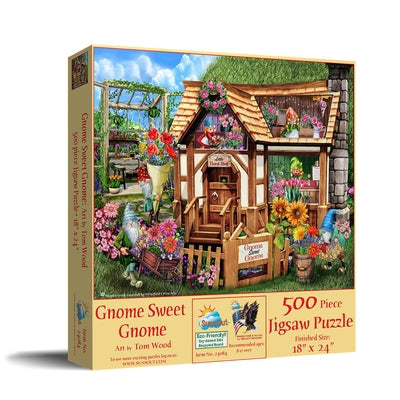 Gnome Sweet Gnomes 500 PC by Wood, Tom