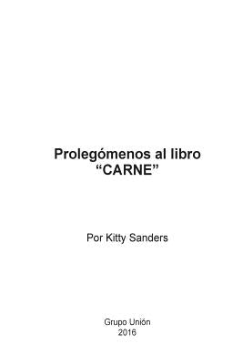 Proleg?menos al libro Carne by Sanders, Kitty