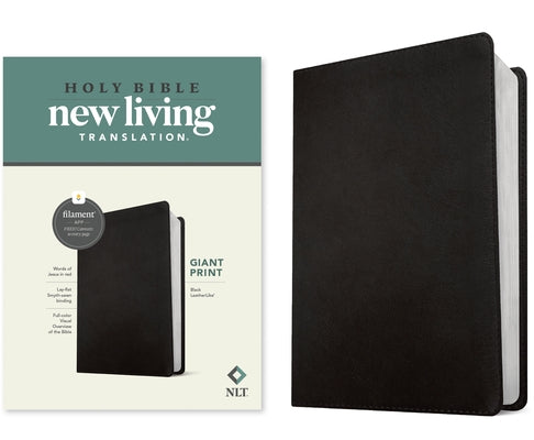 NLT Giant Print Bible, Filament-Enabled Edition (Leatherlike, Black, Red Letter) by Tyndale