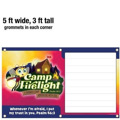 Vacation Bible School (Vbs) 2024 Camp Firelight Outdoor Banner: A Summer Camp Adventure with God by Cokesbury