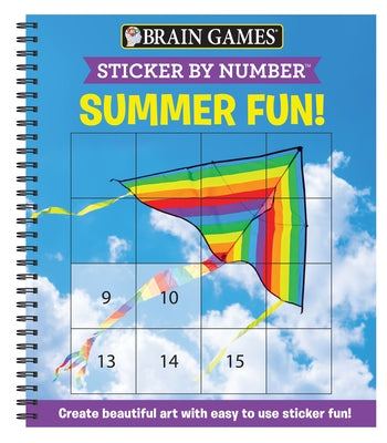 Brain Games - Sticker by Number: Summer Fun! (Easy - Square Stickers): Create Beautiful Art with Easy to Use Sticker Fun! by Publications International Ltd