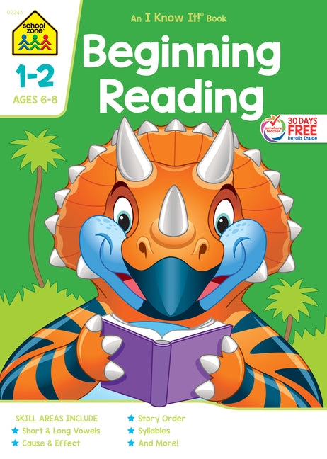 School Zone Beginning Reading Grades 1-2 Workbook by Zone, School