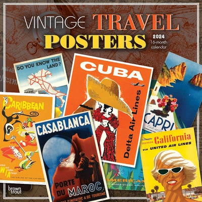 Vintage Travel Posters 2024 Square by Browntrout