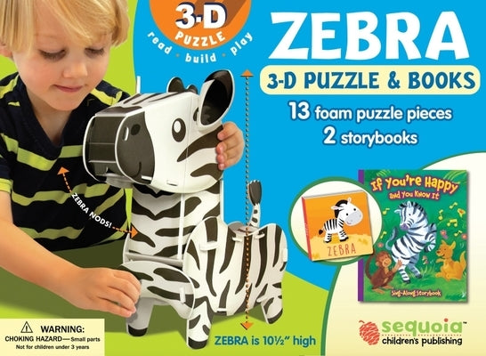 Zebra: Wildlife 3D Puzzle and Books [With Book(s)] by Broderick, Kathy