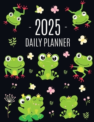 Frog Planner 2025: Funny Amphibian Monthly Agenda January-December Organizer (12 Months) Cute Green Water Animal Scheduler by Press, Pimpom Pretty