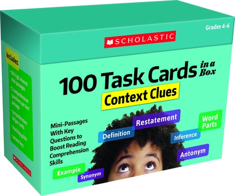 100 Task Cards in a Box: Context Clues: Mini-Passages with Key Questions to Boost Reading Comprehension Skills by Martin, Justin