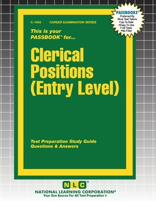 Clerical Positions (Entry Level) by Passbooks