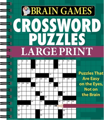 Brain Games - Crossword Puzzles - Large Print (Green) by Publications International Ltd