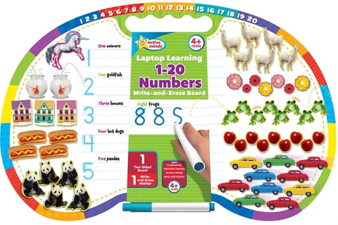 Active Minds Laptop Learning Write-And-Erase Board 1-20 Numbers by Sequoia Children's Publishing