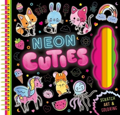 Neon Cuties: Scratch Art & Coloring by Igloobooks