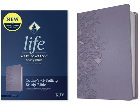 KJV Life Application Study Bible, Third Edition (Leatherlike, Peony Lavender, Red Letter) by Tyndale