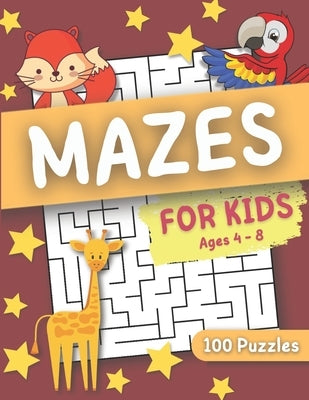 Mazes For Kids Ages 4-8: 100 Challenging Maze Puzzles for Kids 4-8, 4-6, Maze Activity Workbook by Art, Compact