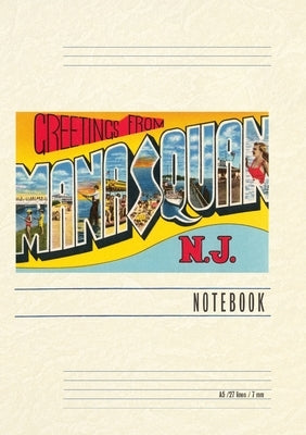 Vintage Lined Notebook Greetings from Manasquan, New Jersey by Found Image Press