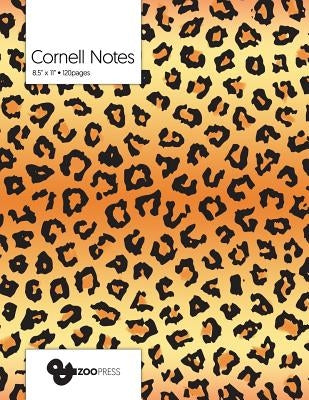 Cornell Notes: Leopard Pattern Cover - Best Note Taking System for Students, Writers, Conferences. Cornell Notes Notebook. Large 8.5 by &Zoo Press