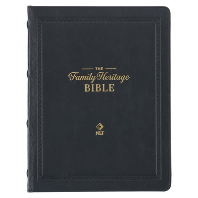 NLT Family Heritage Bible, Large Print Family Devotional Bible for Study, New Living Translation Holy Bible Full-Grain Leather Hardcover, Additional I by Christian Art Gifts