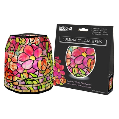 Louis C. Tiffany Pink Peony - Luminary Set [With Battery] by Modgy