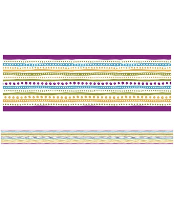 You-Nique Dots & Stripes Straight Bulletin Board Borders by Carson Dellosa Education