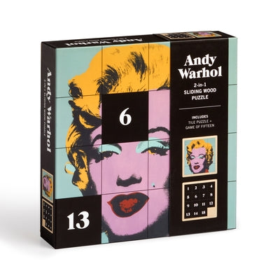Andy Warhol Marilyn 2-In-1 Sliding Wood Puzzle by Galison