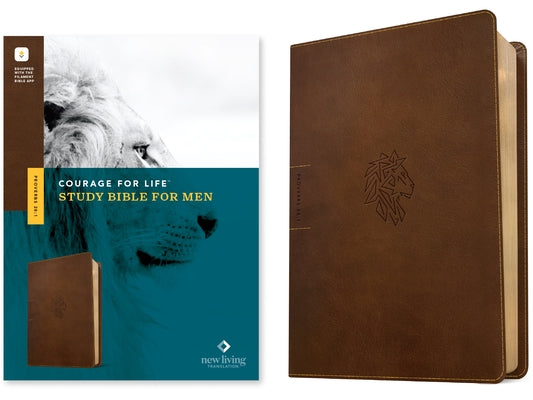 NLT Courage for Life Study Bible for Men, Filament Enabled (Leatherlike, Rustic Brown Lion) by New Living Translation