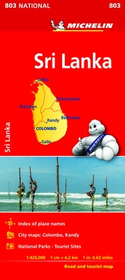 Michelin Sri Lanka Road & Tourist Map 803 by Michelin