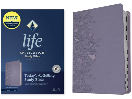 KJV Life Application Study Bible, Third Edition (Leatherlike, Peony Lavender, Indexed, Red Letter) by Tyndale