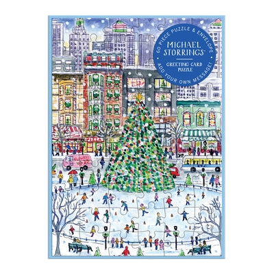 Michael Storrings Christmas in the City Greeting Card Puzzle by Galison