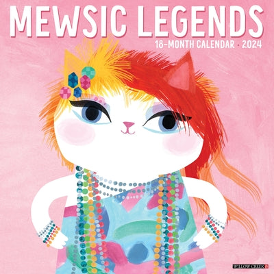 Mewsic Legends 2024 12 X 12 Wall Calendar by Angie Rozelaar