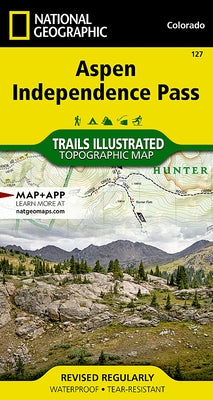 Aspen, Independence Pass Map by National Geographic Maps