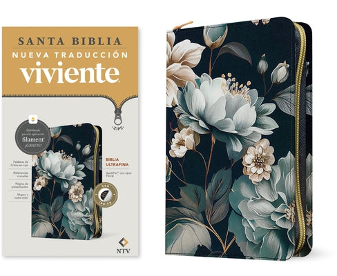 Biblia Ultrafina Ntv de Zíper, Con Filament (Sentipiel, Floral, Índice, Letra Roja) by Tyndale