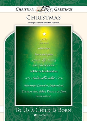 To Us a Child Is Born - Boxed Cards - Solid - Christmas by Warner Press