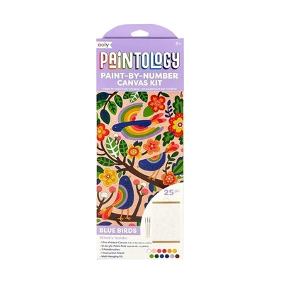 Paintology Paint by Number Canvas Kit - Blue Birds (25 PC Set) by Ooly