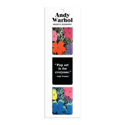 Andy Warhol Flowers Magnetic Bookmarks by Galison