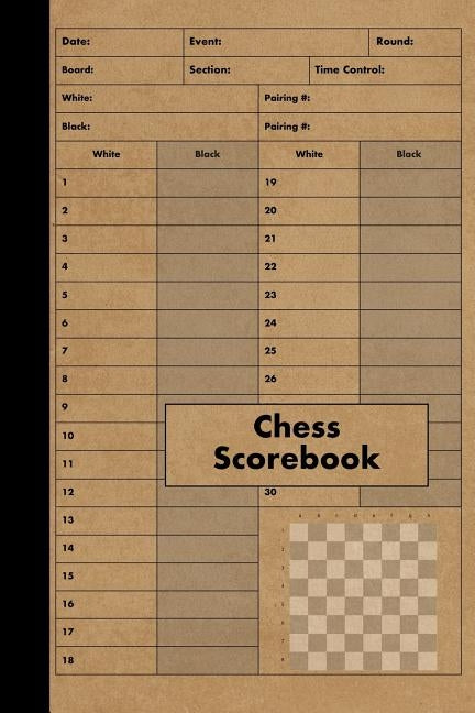 Chess Scorebook: 100 Games - Chess Workbook - Notation Scoresheets to Log Scores, Matches, Tournaments and Results - Score Pad by Press, Red Tiger