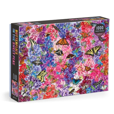 Troy Litten Butterflies in the Sweet Peas 1000 Piece Puzzle by Galison