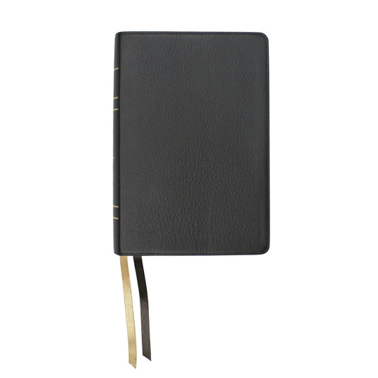 Lsb Large Print Wide Margin Paste-Down Black Cowhide by Steadfast Bibles