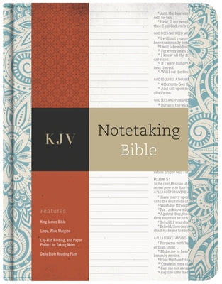 KJV Notetaking Bible, Blue Floral by Holman Bible Publishers