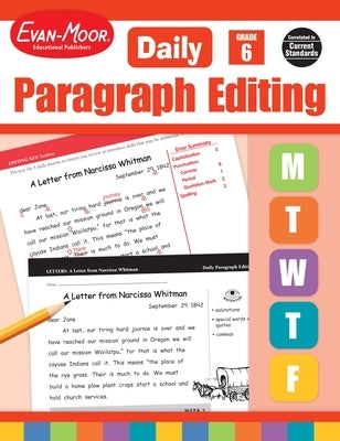 Daily Paragraph Editing, Grade 6 Teacher Edition by Evan-Moor Educational Publishers
